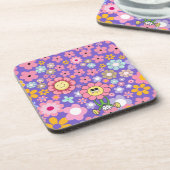 Dessous-de-verre Fleurs souriantes Décoratives (Côté gauche)