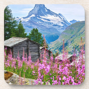 Dessous-de-verre Fleurs Summer Matterhorn Suisse