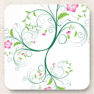 Dessous-de-verre Fleurs tourbillonnant