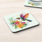 Dessous-de-verre Fleurs tropicales des colibris (Côté gauche)