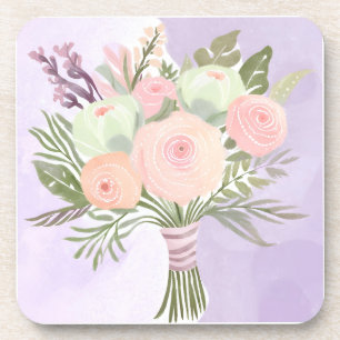 Dessous-de-verre Fleurs violettes