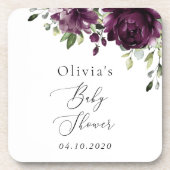 Dessous-de-verre Fleurs violettes, Fleurs de prunes, Boho, Baby sho (Devant)