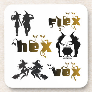 Dessous-de-verre Flex. Hex. Vex. Sorcières Body Positive et Diverse