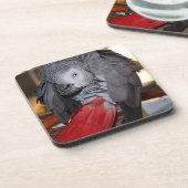 Dessous-de-verre Flexible Congo perroquet gris africain avec queue  (Côté gauche)