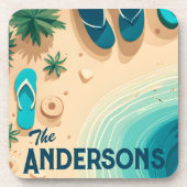 Dessous-de-verre Flip Flops on the Beach Signature (Devant)