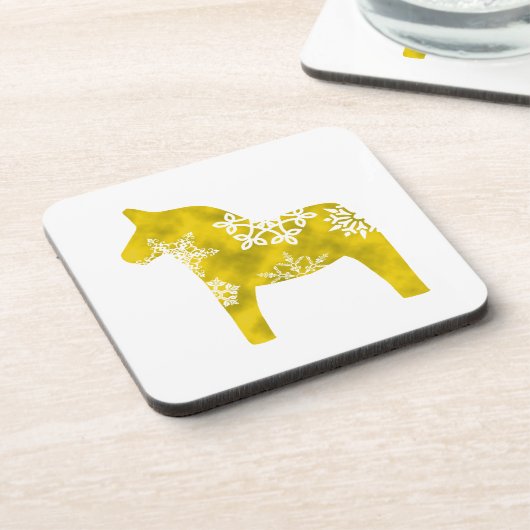 Dessous-de-verre Flocon de neige de cheval de Dala (Côté gauche)