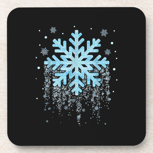 Dessous-de-verre Flocon de neige hiver Noël Matching Hommes Femmes  (Devant)