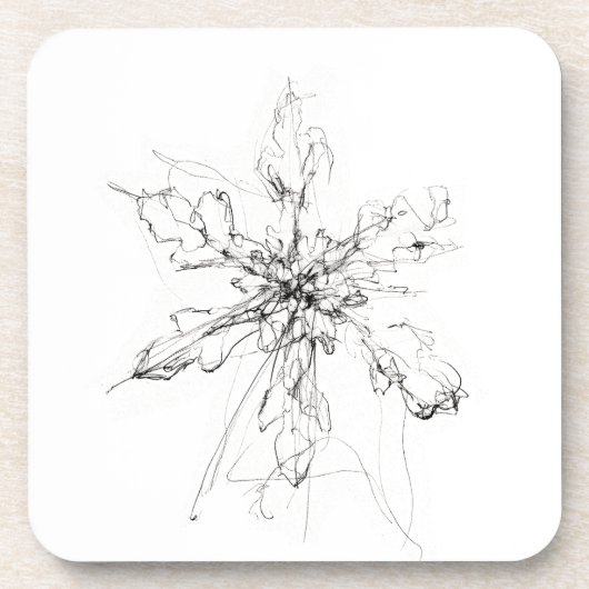 Dessous-de-verre Flocon de neige unique délicat (Devant)