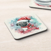 Dessous-de-verre Flocon de neige Whimsical -, Charming Carlin Chien (Côté gauche)