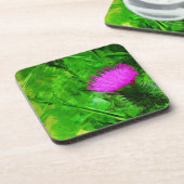 Dessous-de-verre Flodmans Thistle Purple Fleur sauvage Abstrait (Côté gauche)