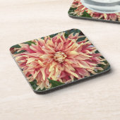 Dessous-de-verre Floral Dahlia rouge et jaune (Côté gauche)