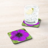 Dessous-de-verre Floral de Cranesbill pourpre Geranium (Côté Droit)