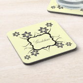 Dessous de verre Floral de déesse, gris foncé (Côté gauche)