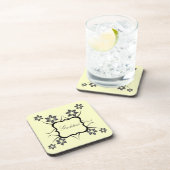 Dessous de verre Floral de déesse, gris foncé (Côté Droit)