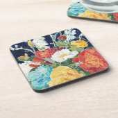 Dessous-de-verre Floral de minuit I (Côté gauche)