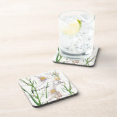 Dessous-de-verre Floral Elegant Chic Cute Calligraphie Ajouter Nom (Côté Droit)