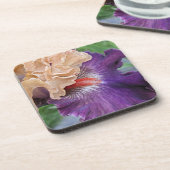 Dessous-de-verre Floral Fleur d'Iris à deux tons (Côté gauche)