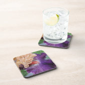 Dessous-de-verre Floral Fleur d'Iris à deux tons (Côté Droit)