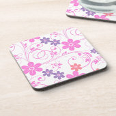 Dessous-de-verre Floral moderne violet rose (Côté gauche)