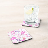 Dessous-de-verre Floral moderne violet rose (Côté Droit)