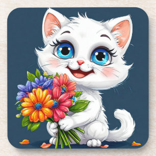 🐱 Dessous de verre floral pour boissons à la mais