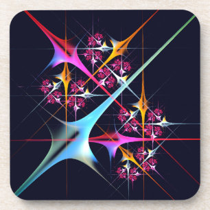 Dessous-de-verre Floral rose moderne Art Abstrait Couleur Motif #01