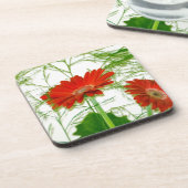 Dessous-de-verre Floral rouge (Côté gauche)