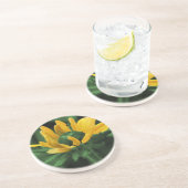 Dessous de verre floral Susan Black Eyed vert (Côté)