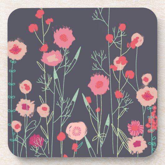 Dessous-de-verre Flore foncé (Devant)