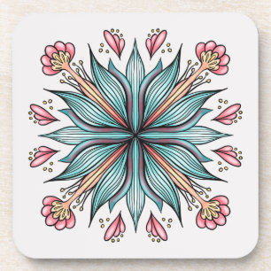 Dessous-de-verre Flore printanière : géométrique