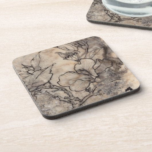 Dessous-de-verre Flore tatouée I (Côté gauche)