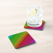 Dessous-de-verre Flore vert rouge arc-en-ciel dégradé Mélange diago (Côté Droit)