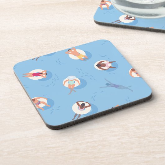 Dessous-de-verre Flottant dans le Motif de la rivière Lazy (Côté gauche)
