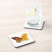 Dessous-de-verre Flower Butterfly with Yellow California Poppy (Côté Droit)