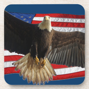 Dessous-de-verre Flying Bald Eagle USA Patriotic Gift