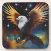Dessous-de-verre Flying Eagle Colorful Cosmic Art, (Devant)