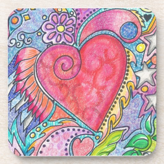 Dessous-de-verre Flying heart (Devant)