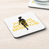 Dessous-de-verre Focus Croire Respirer Jaune Courir Fitness (Côté gauche)