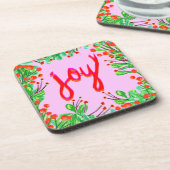 Dessous-de-verre Foliage de Noël - Joie (Côté gauche)