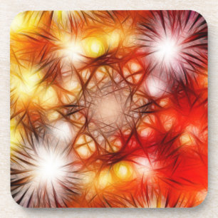 Dessous-de-verre Fond d'étoiles de feux d'artifice abstraits