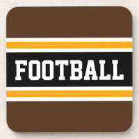 FOOTBALL AMUSANT Brown Athlétisme Jaune Black Stri