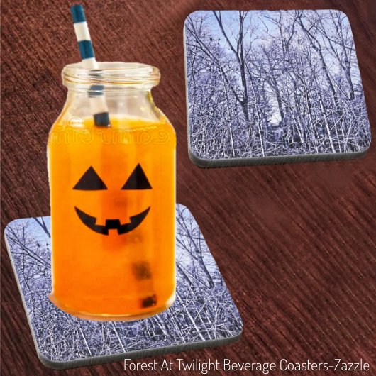 Dessous-de-verre Forêt à Twilight