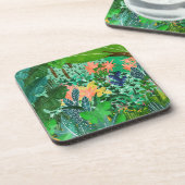 Dessous-de-verre Forêt dense | Jungle colorée nature botanique (Côté gauche)