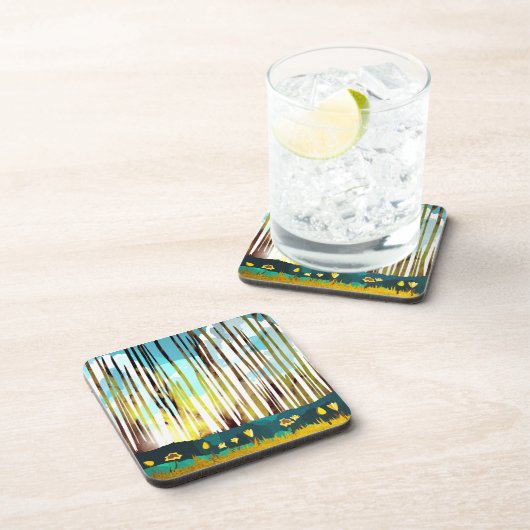 Dessous-de-verre Forêt matinale (Côté Droit)