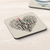 Dessous-de-verre Forme de coeur des lettres (Côté gauche)