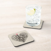 Dessous-de-verre Forme de coeur des lettres (Côté Droit)