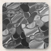 Dessous-de-verre Formes gris clair et arrondies foncées. (Devant)