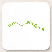 Dessous-de-verre Formule moléculaire de l'isothiocyanate de Wasabi (Devant)