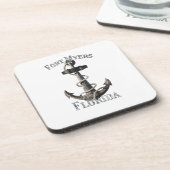 Dessous-de-verre Fort Myers Florida Vacation Ancre nautique (Côté gauche)