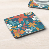 Dessous-de-verre Forte configuration florale estivale (Côté gauche)